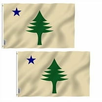 Anley 2 Pack 3x5 Foot Maine State Flag - Maine ME 1901-1909 Flags Polyester