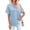 Blue, variant on Zeagoo Women Button Down Shirt Short Sleeve Cotton Blouses Collared Button Up Summer Beach Vacation Tops