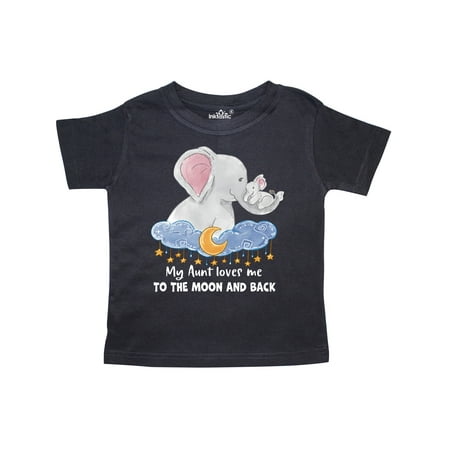 

Inktastic My Aunt Loves me to the Moon and Back Elephant Family Gift Toddler Boy or Toddler Girl T-Shirt