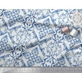 thumbnail image 3 of Soimoi White Cotton Cambric Fabric Vector Design Damask Fabric Prints By Yard 58 Inch Wide, 3 of 3