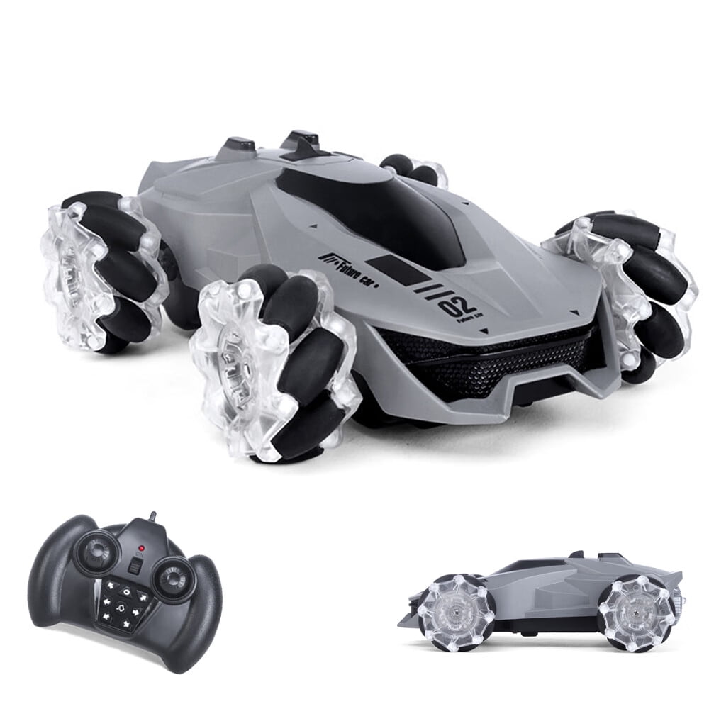 TITOUMI Q92 124 Remote Control Stunt Car Toy, Music Light Spray