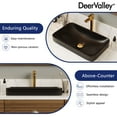 thumbnail image 6 of DV-1V0047B DeerValley Ally 19'' x 12'' Drop-In Bathroom Sink Semi-Recessed Vessel Sink Rectangular Above Counter Basin, 6 of 10