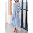 thumbnail image 4 of Vestido MIDI PRETTYGARDEN de manga larga para mujer, primavera y otoño, 4 of 9