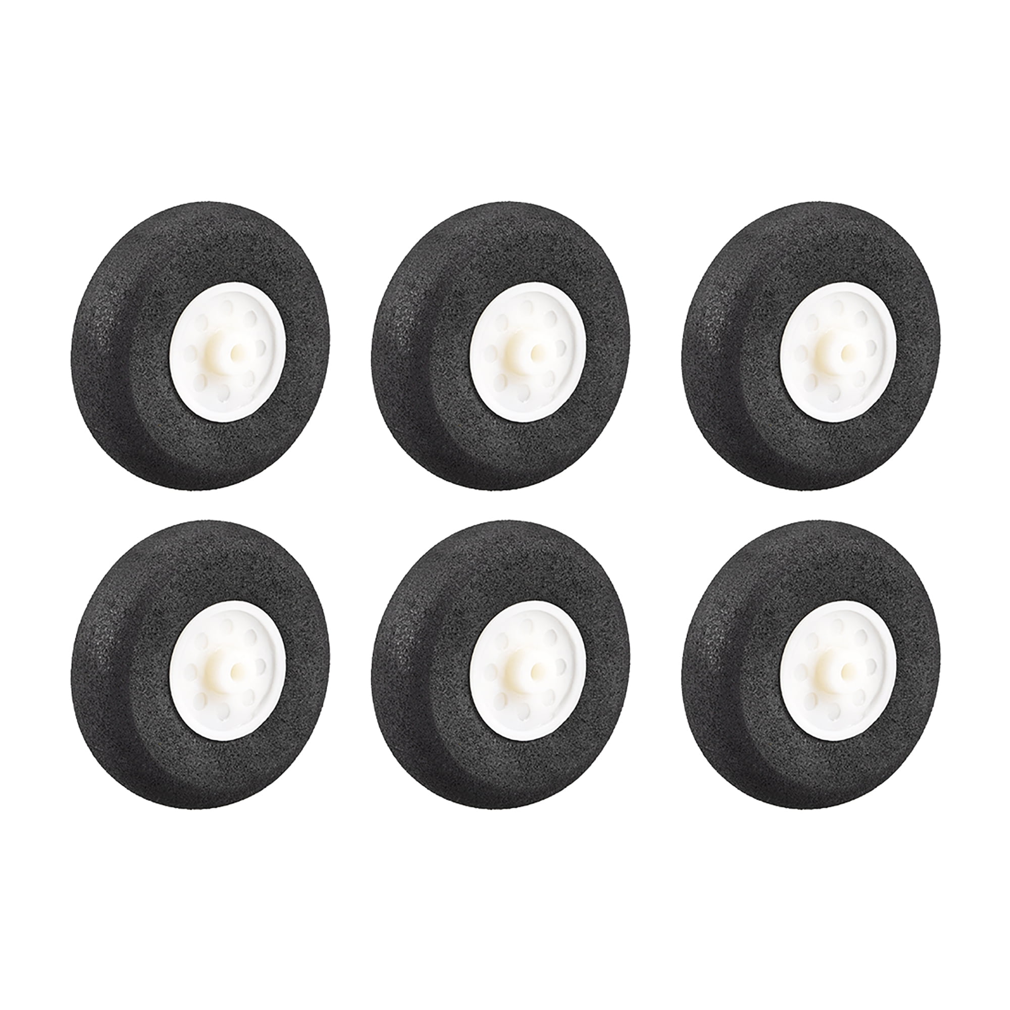 RC Airplane Wheels 6Pcs RC Airplane Aircraft Sponge Wheels 1.77 inch x 0.1 inch