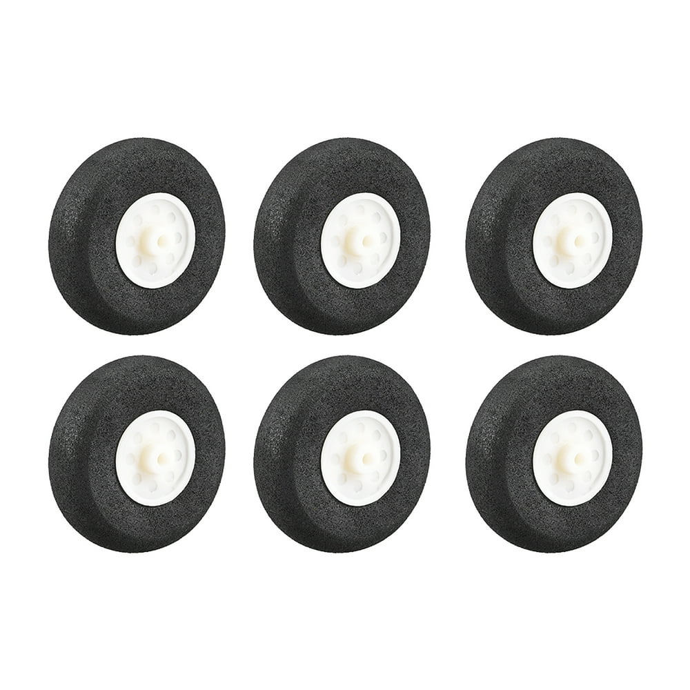 RC Airplane Wheels 6Pcs RC Airplane Aircraft Sponge Wheels 1.77 inch x 0.1 inch