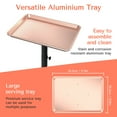 thumbnail image 3 of TASALON Salon Tray on Wheels - Aluminum Instrument Tattoo Tray with Wheels - Adjustable Salon Service Rolling Tray Hairstylist Hairdresser Cart with Wheels - Hairstylist Cart - Pink, 3 of 7