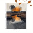 thumbnail image 3 of Qisvanset Framed Canvas Wall Art 12x16 Inch Vertical Tree Lake Sketch Farmhouse Wall Decor, 3 of 5