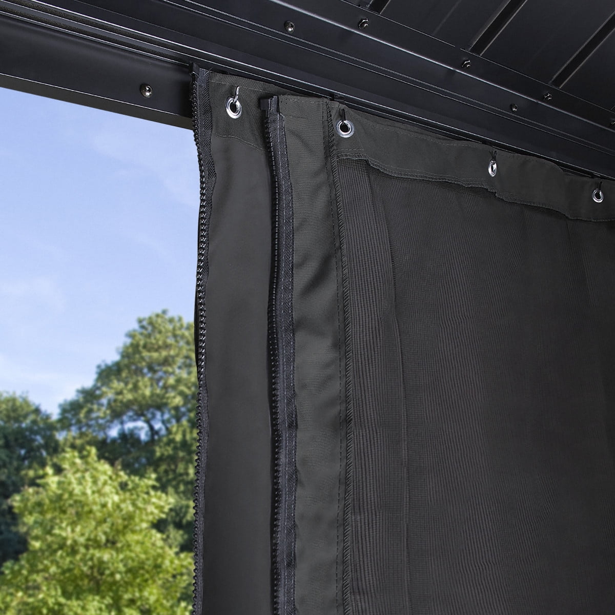 Sojag Lena 12 x 12 x 7 ft Black Polyester Curtains