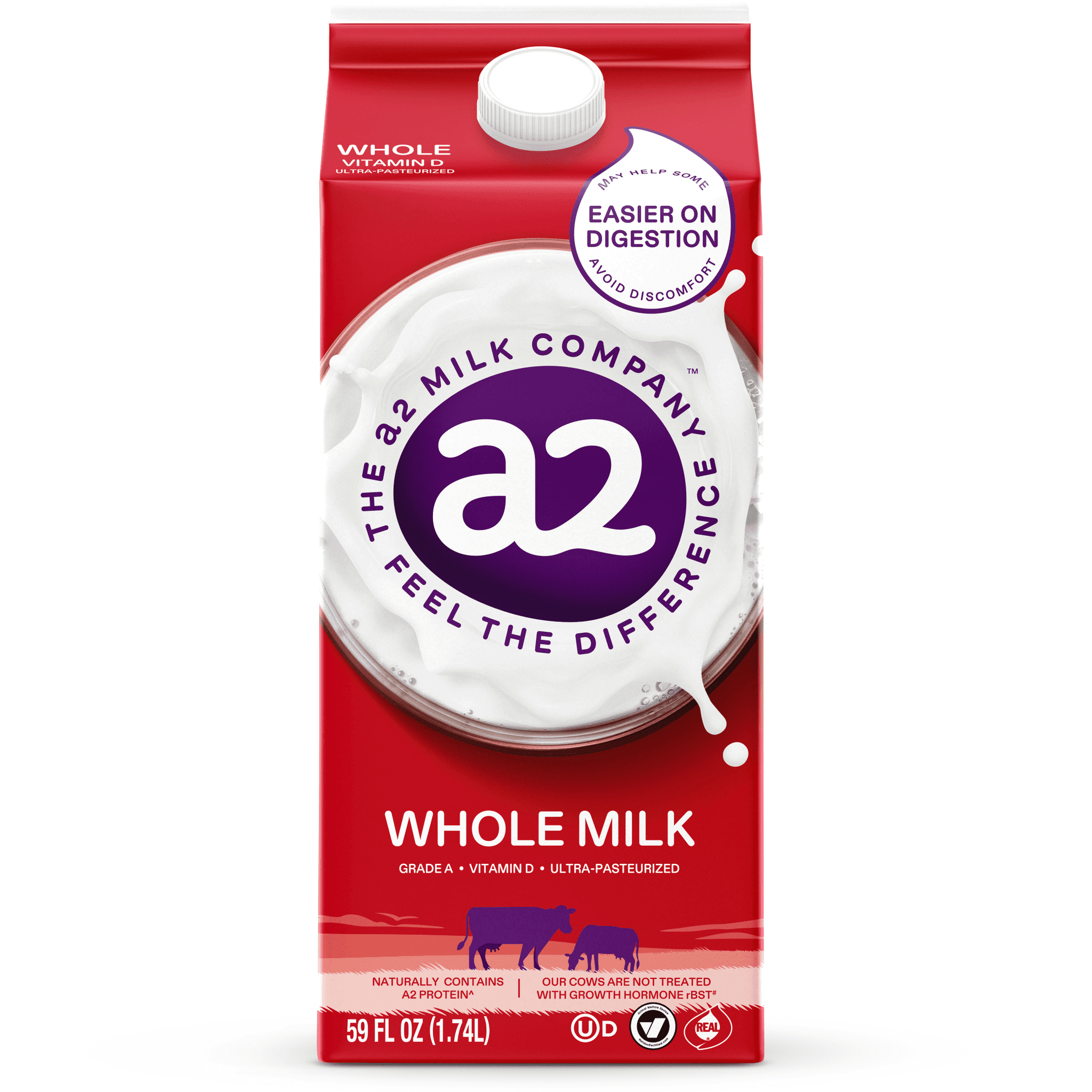 a2 Milk® Vitamin D Whole Milk, 59 oz