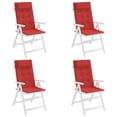 thumbnail image 2 of vidaXL Highback Chair Cushions 4 pcs Red Oxford Fabric, 2 of 5