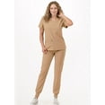 thumbnail image 5 of Dodo - Women's V-Neck Tan Scrub Top - Comfortable Workwear - 2XL, 5 of 7