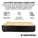 thumbnail image 5 of Colchón Inflable Bloosom  Queen Size + Bomba Inflable Cama Resistente Cafe, 5 of 5