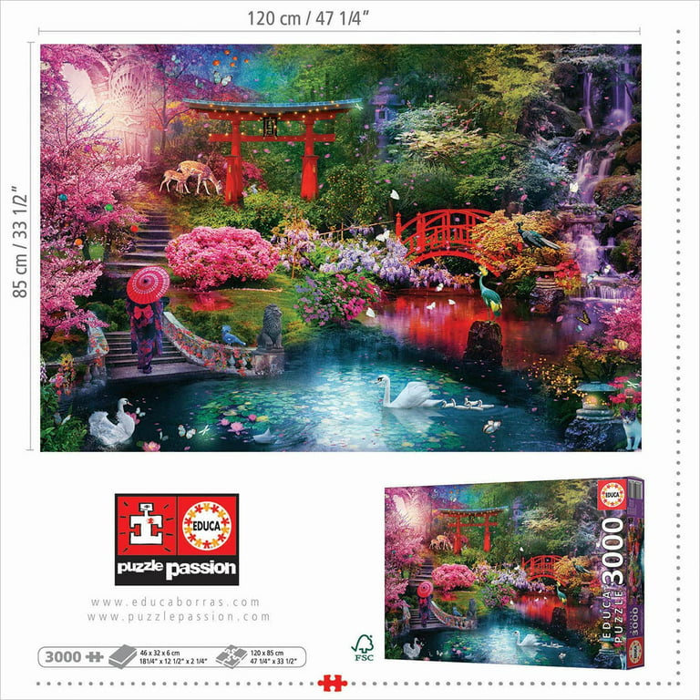 3000 Piece Japanese Garden Jigsaw Puzzle by Educa Borras 
