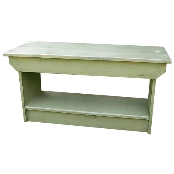 Contemporary Home Living 3' Distressed Sage Green Modern Style Coffee Table Bench