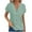 Green-03, variant on Mittory Tunic Tops for Women Short Sleeve Pleated Lapel Cardigan Solid Color Button Down Casual Comfy Shirts