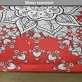 thumbnail image 6 of Ambesonne Mandala Place Mats Set of 4, Psychedelic Floral Form, Standard Size, Scarlet White Black, 6 of 6