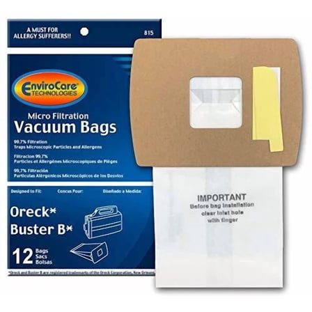 Envirocare Replacement Vacuum Cleaner Dust Bags Made To Fit Oreck Super-Delux...