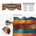 thumbnail image 6 of Farmhouse Orange Blue Yellow Tie Up Valance Curtains for Windows, Kitchen Curtains Window Treatments, Vintage Wood Country Short Window Shades Valances for Bedroom Bathroom Cafe 42"x12", 6 of 8