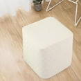 thumbnail image 5 of Stretch Ottoman Cover Furniture Protector Ottoman Foot Rest Cover for Footrest Foot Stool , White, 5 of 8