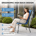 thumbnail image 4 of Pirecart Outdoor Patio Dining Chairs Set of 6, Patio Chairs Stackable Textilene Outdoor High Back Armchairs, Royal Blue, 4 of 12