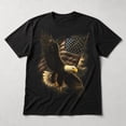 thumbnail image 3 of Bald Eagle American Flag Graphic T-Shirt, Patriotic Unisex Tee, 3 of 9