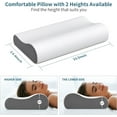 thumbnail image 2 of Cervical Neck Pillow for Pain Relief, Contour Memory Foam Pillows Ergonomic Pillow for Sleeping Bed Pillow Neck Support with Cooling Pillowcase Orthopedic Pillow for Side Back Sleepers, 2 of 14
