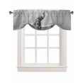 thumbnail image 7 of Tie Up Valance Curtain for Kitchen, Abstract Grey Elephant on Bathtub Rod Pocket Short Curtains Adjustable Tie-Up Shade Valances, Modern Minimalist Art Window Treatment for Bathroom Living Room Bedroom, 7 of 7