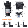 thumbnail image 4 of Fresh Water Diaphragm Pump, Rv Pump, Fresh Water Pump,Pressure Adjustable (40-80 PSI) with Auto Switch for RV, Boat, Water Purifier & Solar System, 4 of 8
