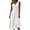 *White, variant on ClodeEU Women's V Neck Sleeveless Wide Strap Midi Dress,Elegant Tunic Swing Dress Black,Women's Plus L