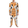 thumbnail image 3 of Naloa Funny Cats Men’s Pajamas Set - Long Sleeve Button Down Sleep Shirt and Pajama Bottoms Sleepwear Set-Small, 3 of 7