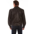 thumbnail image 2 of Scully Leather Mens Bomber Motorcycle Featherlite Jacket Black L, 2 of 2