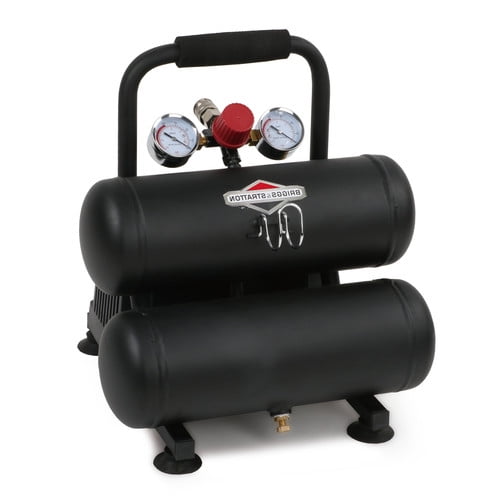 Briggs & Stratton 2 Gallon 1/3 HP 100 PSI Twin Stack Air Tank Briggs & Stratton 2 Gallon 1/3 HP 100 PSI Twin Stack Air Tank