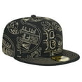 thumbnail image 3 of Men's New Era Black Brooklyn Dodgers 59FIFTY Day Allover Fitted Hat, 3 of 6
