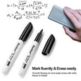 Keebor Fine Tip Dry Erase Markers, Black LowOdor NonToxic, 16