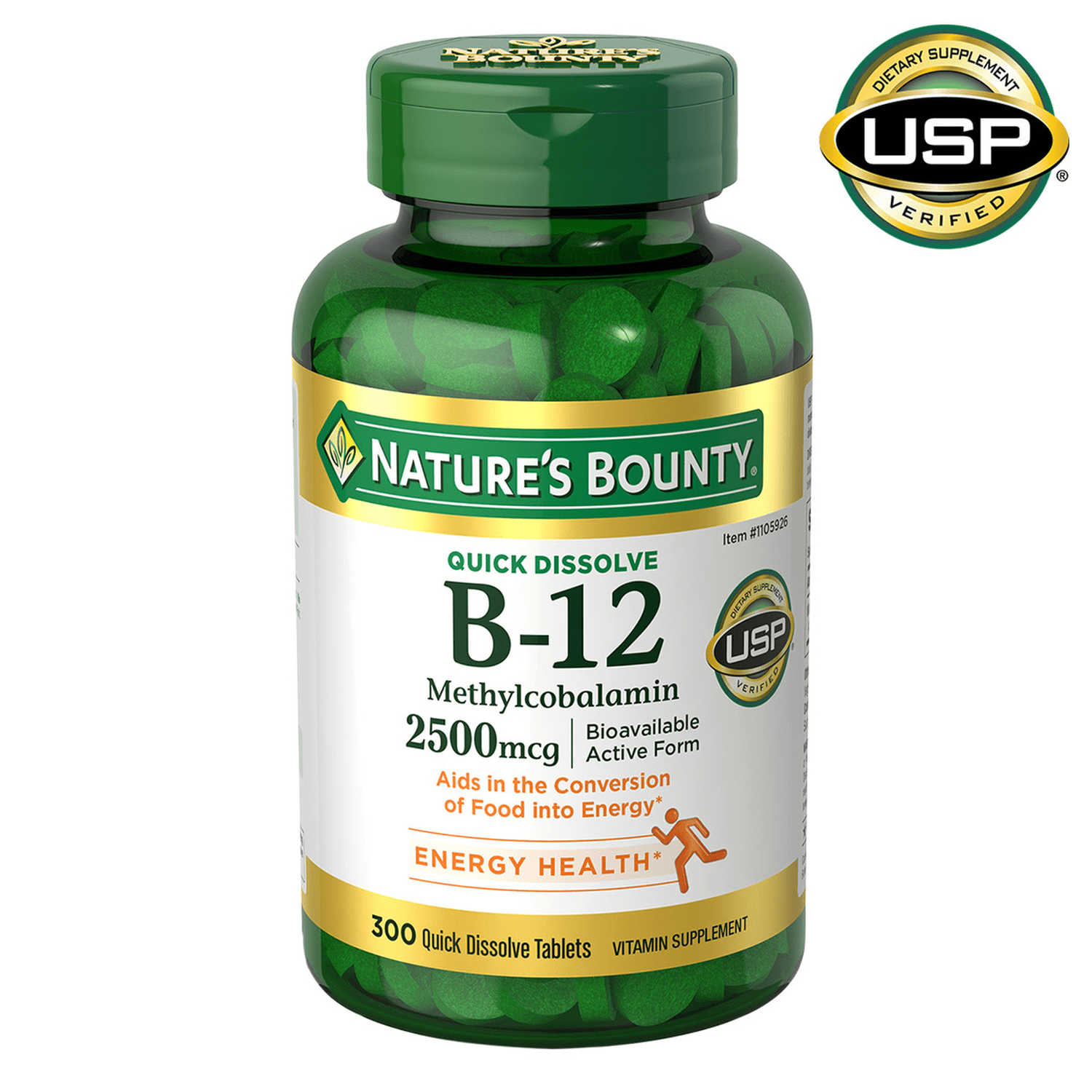 Nature'S Bounty Vitamin B-12 2500 Mcg, 300 Quick Dissolve Tablets