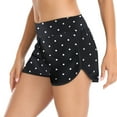 thumbnail image 3 of RELLECIGA Women's Black Polka Dot High Waisted Swim Shorts Swim Board Shorts for Women Size Small, 3 of 10