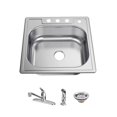 thumbnail image 1 of Glacier Bay 25 in All-In-One Single Bowl Kitchen Sink with Faucet and Drain, 1 of 8