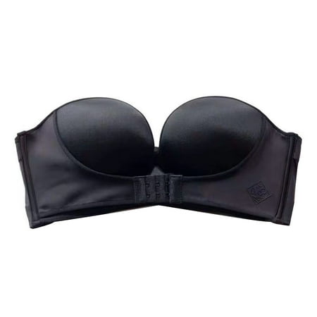 

Binpure Women Casual Underwear V-Neck Solid Color Off-the-shoulder Bra