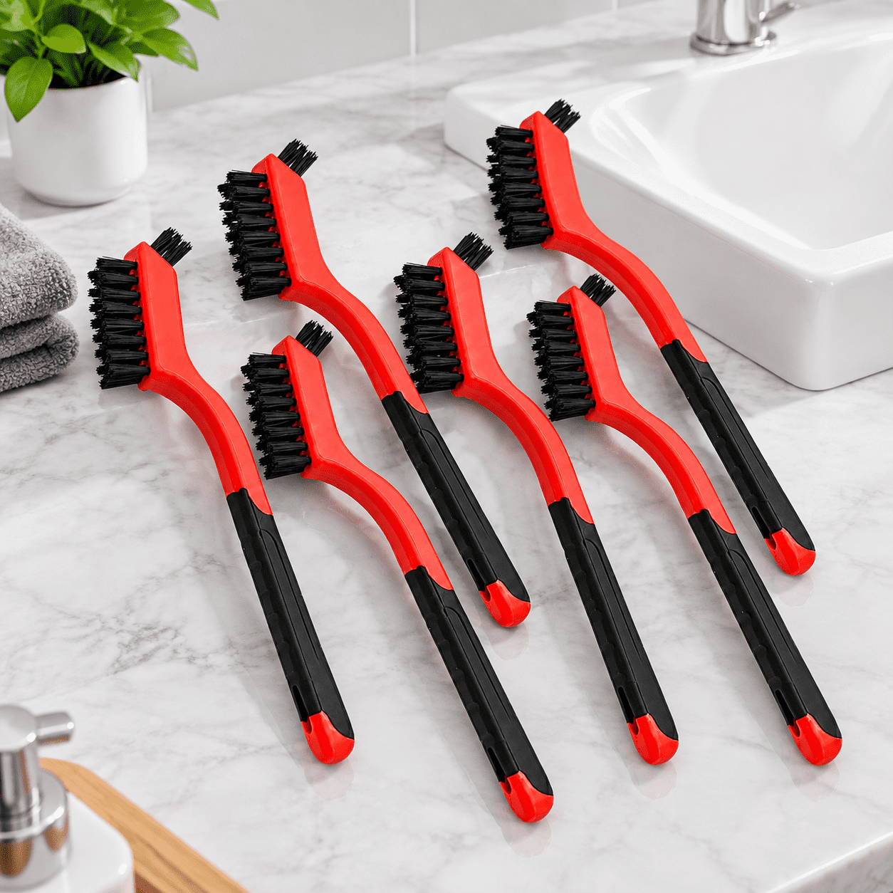 6 Pcs Nylon Cleaning Brushes, Non Scratch Detail Cleaning Brush ...