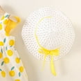 thumbnail image 5 of QTOCIO Toddler Girls Dresses, Baby Girl Summer Clothes, Toddler Kids Baby Girls Fashion Cute Sleeveless Sweet Flower Print Ruffle Dress Hat Set, Yellow, 2 Years, 5 of 8