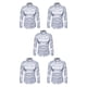 thumbnail image 2 of Qarigey Camisa transpirable para hombre Satén con mangas largas - Trabajo Boda o hogar Camisa para hombre Manga larga formal Grande gris claro Type2 NO2, 2 of 6