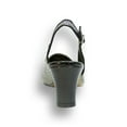 thumbnail image 4 of FLORAL Elena Women's Wide Width Rhinestone Jewel Buckle Closed Toe Slingback BLACK 7, 4 of 6