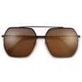 thumbnail image 2 of Vintage Square 70s Flat Aviator Sunglasses Women Men Classic Retro Stylish Gafas, 2 of 9
