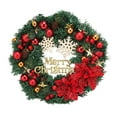 thumbnail image 1 of Corona navideña con forma de piña de nieve y bolas navideñas para decoración navideña de interior y exterior., 1 of 14