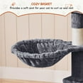 thumbnail image 5 of Yaheetech 76.4" Cat Tree Tower with 3 Condos and 2 Baskets, Dark Gray, 5 of 7