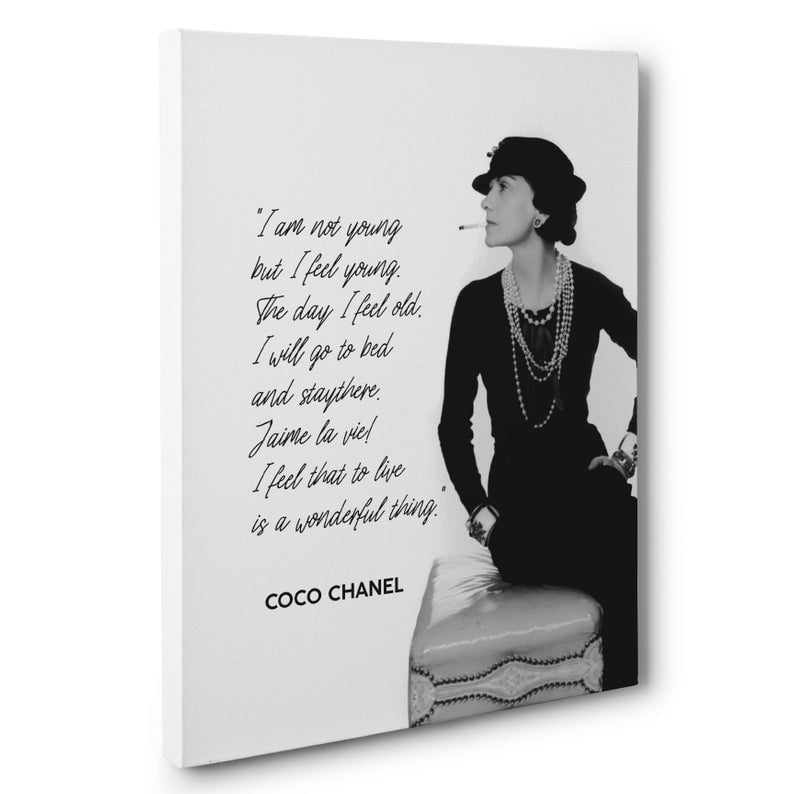 Coco Chanel Motivational Quote Canvas Wall Art - 16" x 20" - Walmart