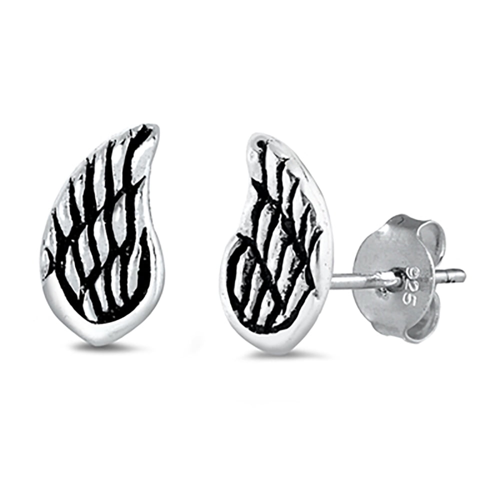 Buy Silver Angel Wings Stud Earrings Online UK Ubuy