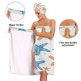 thumbnail image 4 of 3-Piece Bathroom Towel Set with Bath Towel, Quick-Dry Hair Cap and Hair Turban for Bath Yoga Beach Colorful Starfish Pattern, 4 of 6