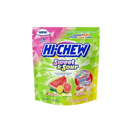 HI-CHEW Fruit Chew Sweet and Sour Citrus Mix, 12.7 oz, 4 Pack
