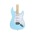 thumbnail image 2 of Monoprice Cali DLX Plus Solid Ash Electric Guitar | Wilkinson Bridge and Pickups, with Gig Bag, Right Orientation, Light Blue with Maple Fretboard - Indio Series, 2 of 6